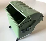 Grüner Abfallcontainer 