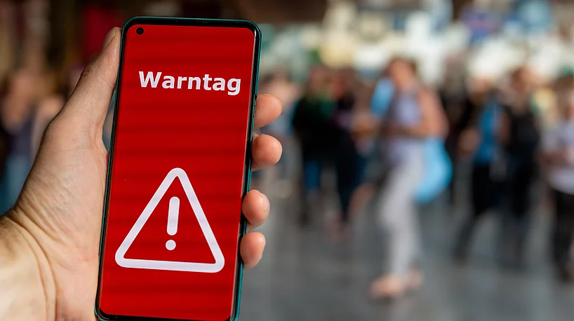 Warntag - Anzeige auf dem Handy