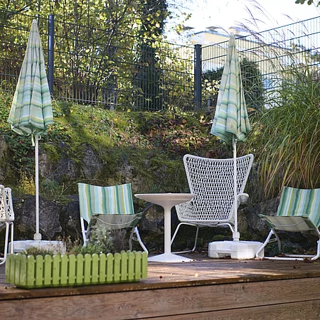 Terrasse der Einrichtung