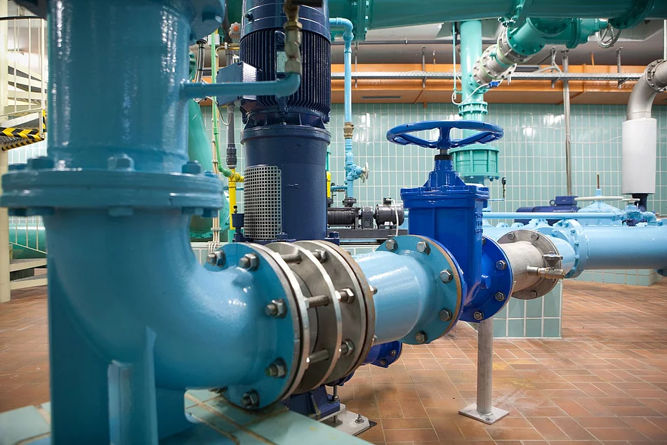 Rohre im Wasserwerk Hohenbrunn